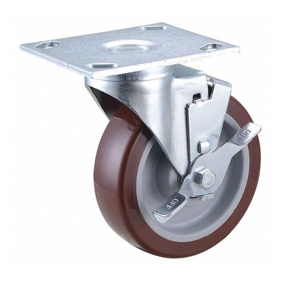 Swivel NSF-Listed Plate Cstr w/Brke,NSF-Listed Plate Type B