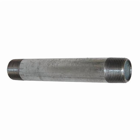 1/2" MNPT x 3-1/2" TBE Galvanized Steel Pipe Nipple Sch 40