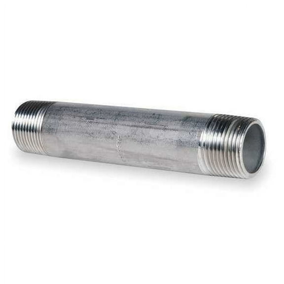 1" MNPT x 6" TBE Stainless Steel Pipe Nipple Sch 40, Thread Type: NPT