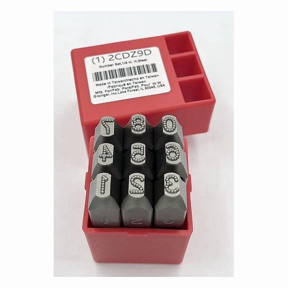 Manufacturer Varies Hand Stamp Kit, Number Set 2CDZ9