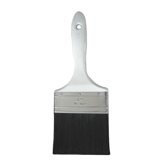 4" Flat Sash Soft, Polyester Bristle, Paint Brush, Plastic Handle