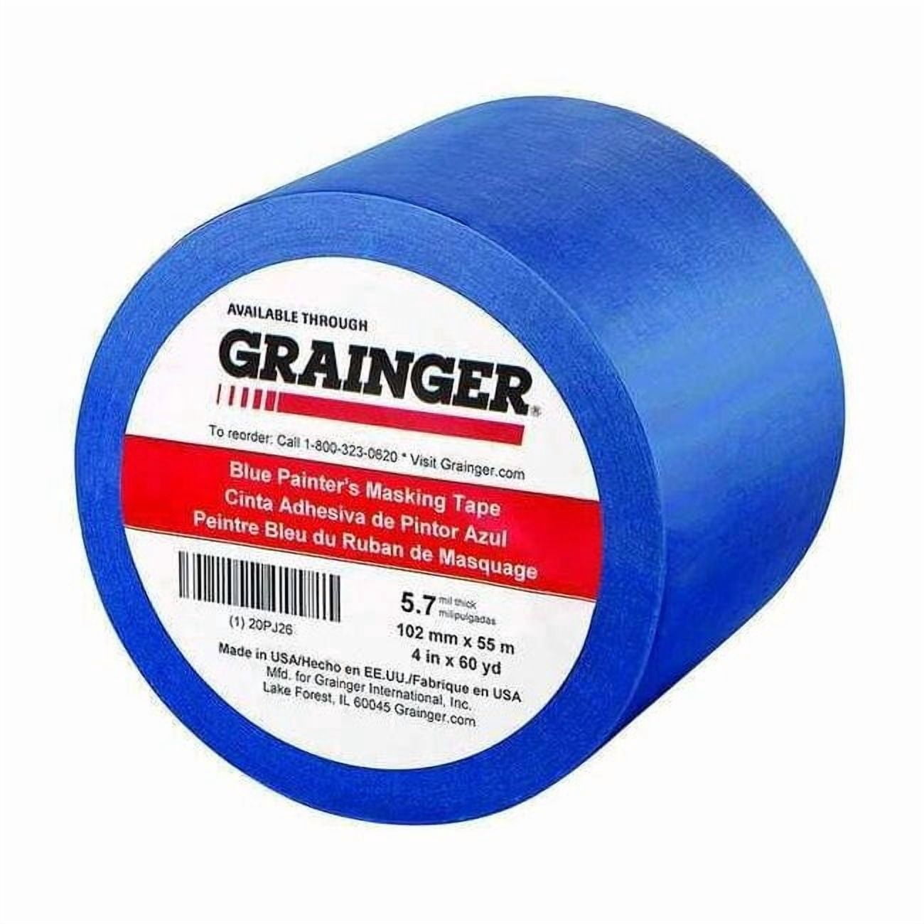 Manufacturer Varies Painters Masking Tape,4" W,60 yd L,Blue 20PJ26