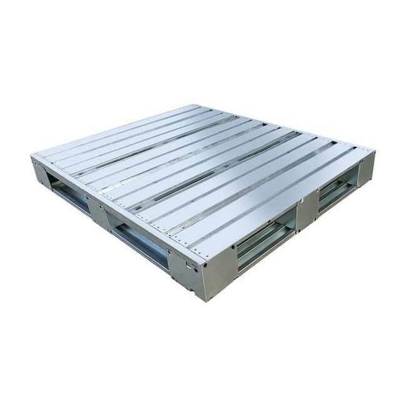 Galvanized steel Pallet, 48 in L, 40 in W, 5 3/8 in H, 10,000 lb Dynamic