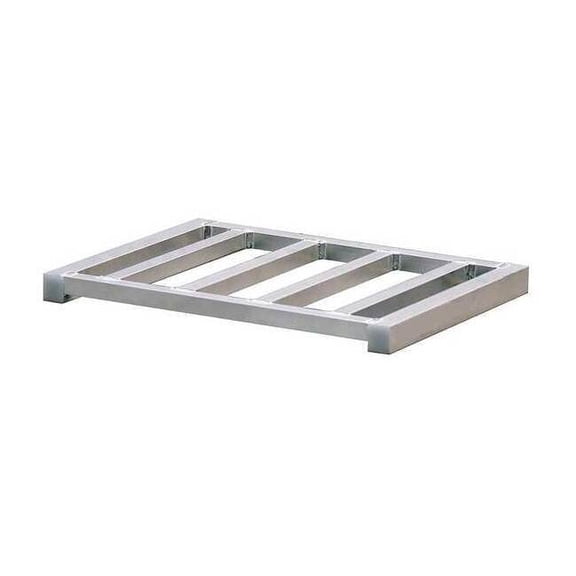 Aluminum Pallet, 15 1/2 in L, 21 in W, 1 1/2 in H, 750 lb Dynamic