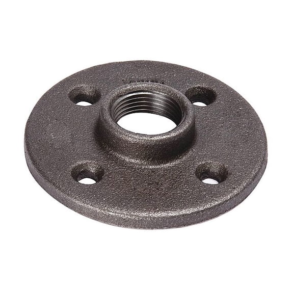 Floor Flange Floor Flange, 3" Pipe, Flanged x FNPT, Malleable Iron, Class 150