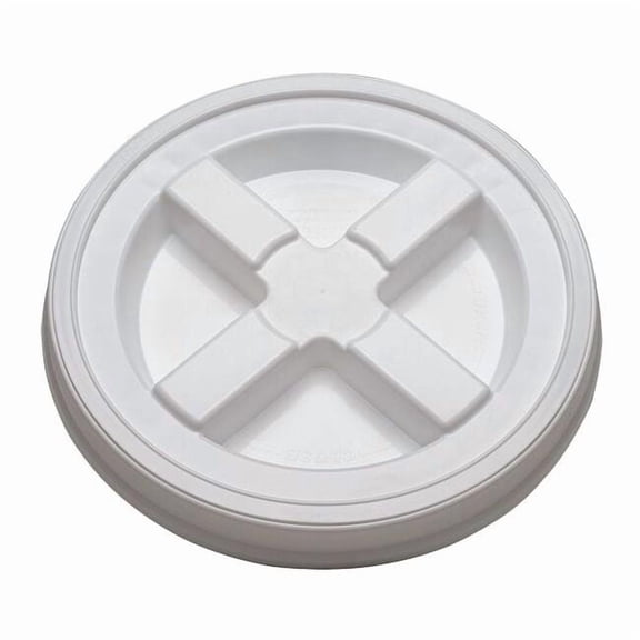 Manufacturer Varies Plastic Pail Lid, Dia 12-3/8 In, White GA5W