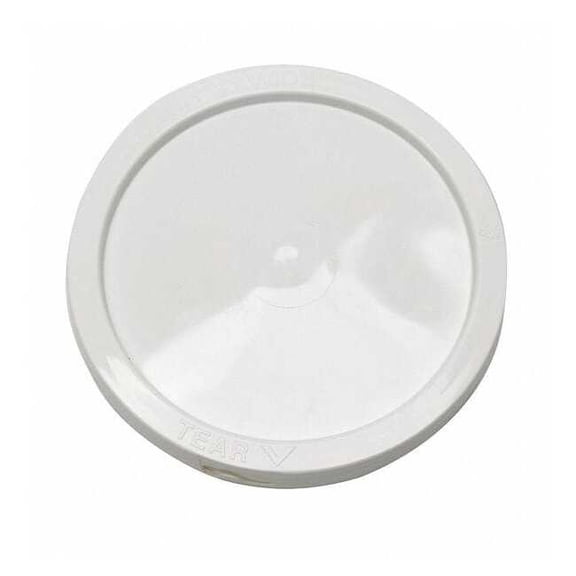 Manufacturer Varies Plastic Pail Lid, White, Tear tab, 1-1/6" H ROP2120CVR-WP-BG