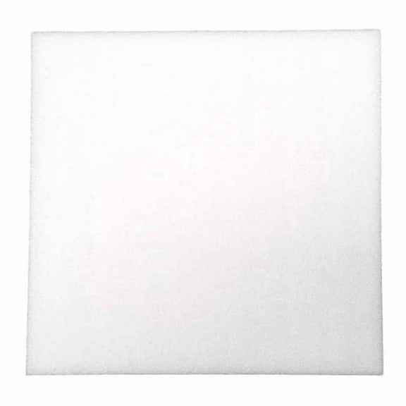 Foam Sheet, Open Cell, 12 in W, 12 in L, 1/2 in Thick, Natural