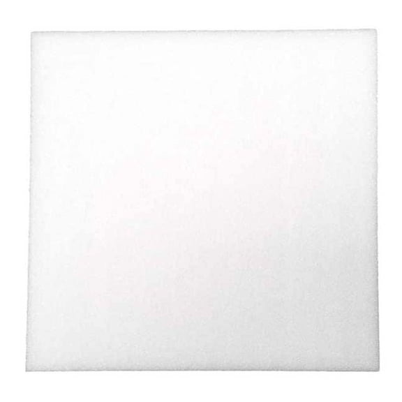 Foam Sheet, Open Cell, 12 in W, 12 in L, 1/2 in Thick, Natural