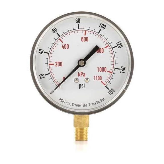 Manufacturer Varies Pressure Gauge,Test,3-1/2 In 4FLX9