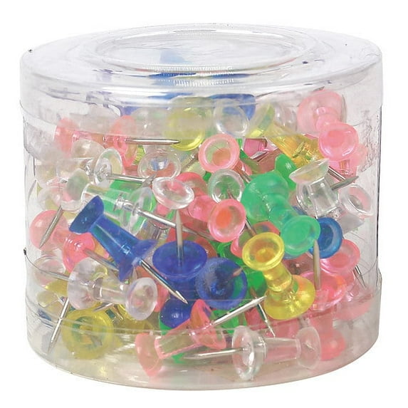 Manufacturer Varies Push Pins,Transparent,7/8" L,PK100 2WFW8