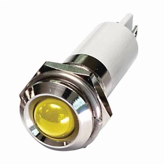 Manufacturer Varies Round Indicator Light,Yellow,120VAC 24M116