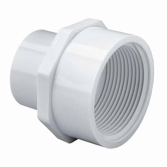 PVC Reducer, Socket x FNPT, 3/4 in x 1 in Pipe Size 435102