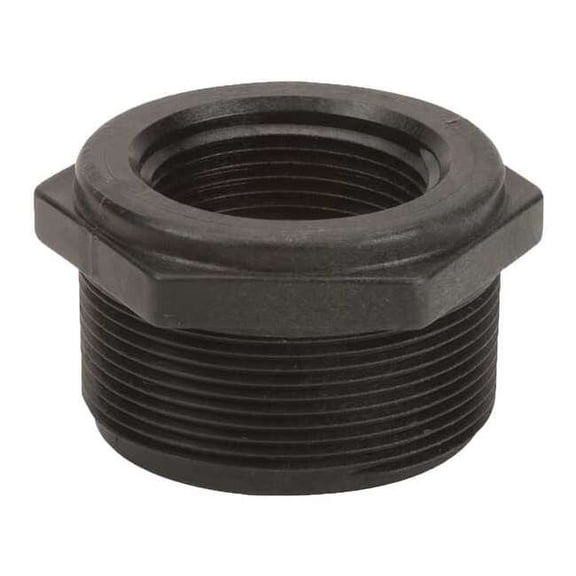 Reducing Bushing, Polypropylene, 2" x 1-1/4", Schedule 80, 300 psi Max Pressure RB200-125