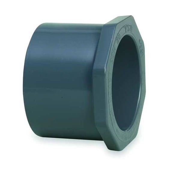 CPVC Reducer Bushing, Schedule 80, 4" x 2" Pipe Size, Spigot x Socket