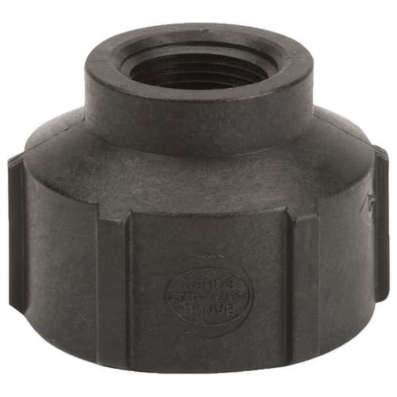 Reducing Coupling, Polypropylene, 2" x 1", Schedule 80, 300 psi Max Pressure RC200-100