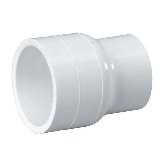 PVC Reducing Coupling, Socket x Socket, 6 in x 4 in Pipe Size