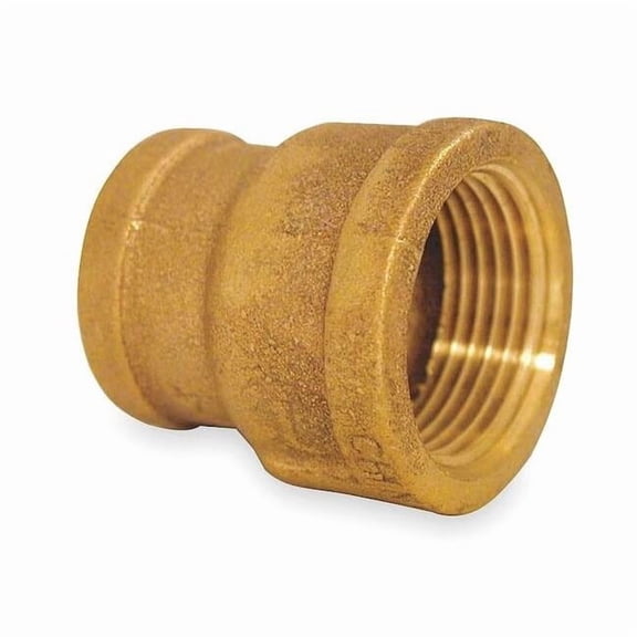 Manufacturer Varies Reducing Coupling,Red Brass,3/4 x 1/2 in 6RCY9