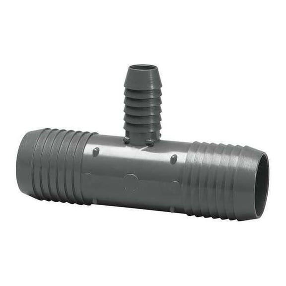 PVC Reducing Tee, Insert, 1 1/2 in x 1 1/2 in x 1 in Pipe Size