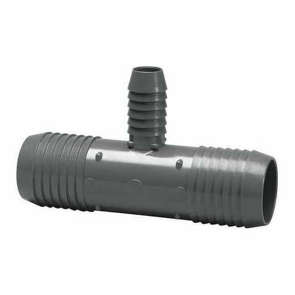PVC Reducing Tee, Insert, 2 in x 2 in x 1 in Pipe Size 1401249