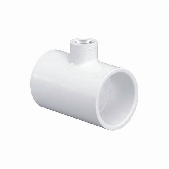 PVC Reducer Tee, Socket x Socket x Socket, 3 in x 3 in x 1 1/4 in Pipe Size