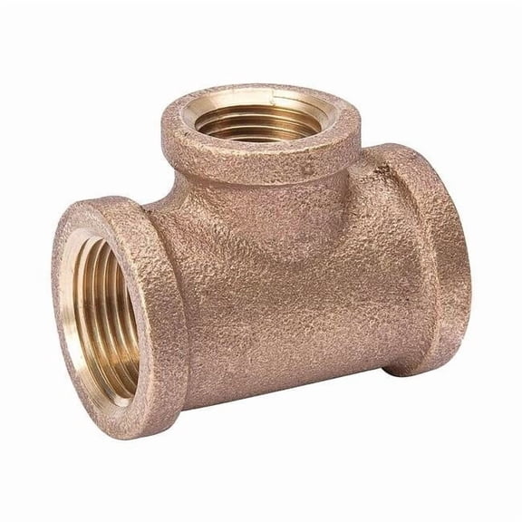 Manufacturer Varies Reducing Tee, Red Brass, 1 x 1 x 3/8 in 2CFH2