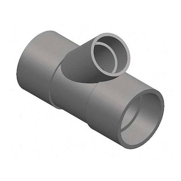 PVC Reducing Wye, Socket x Socket, 2 in x 2 in x 1 1/2 in Pipe Size