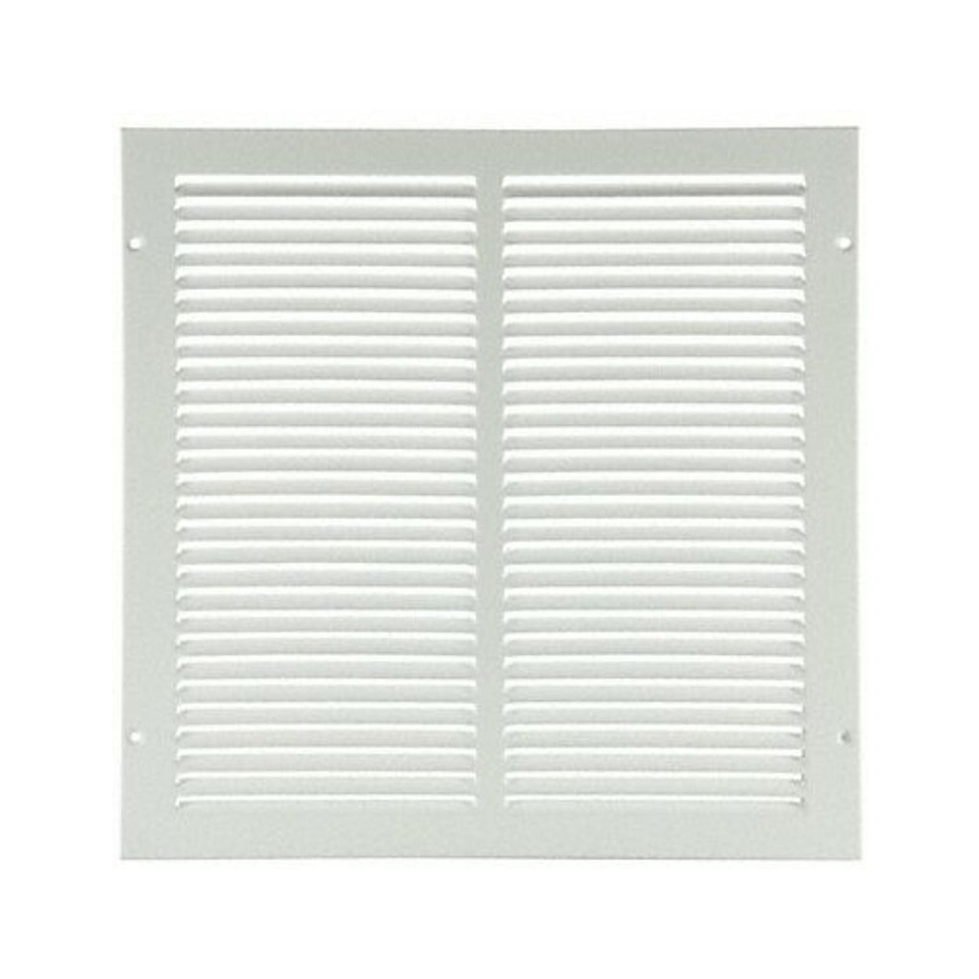 White 15.75" x 15.75" Steel Louvered Return Air Grille