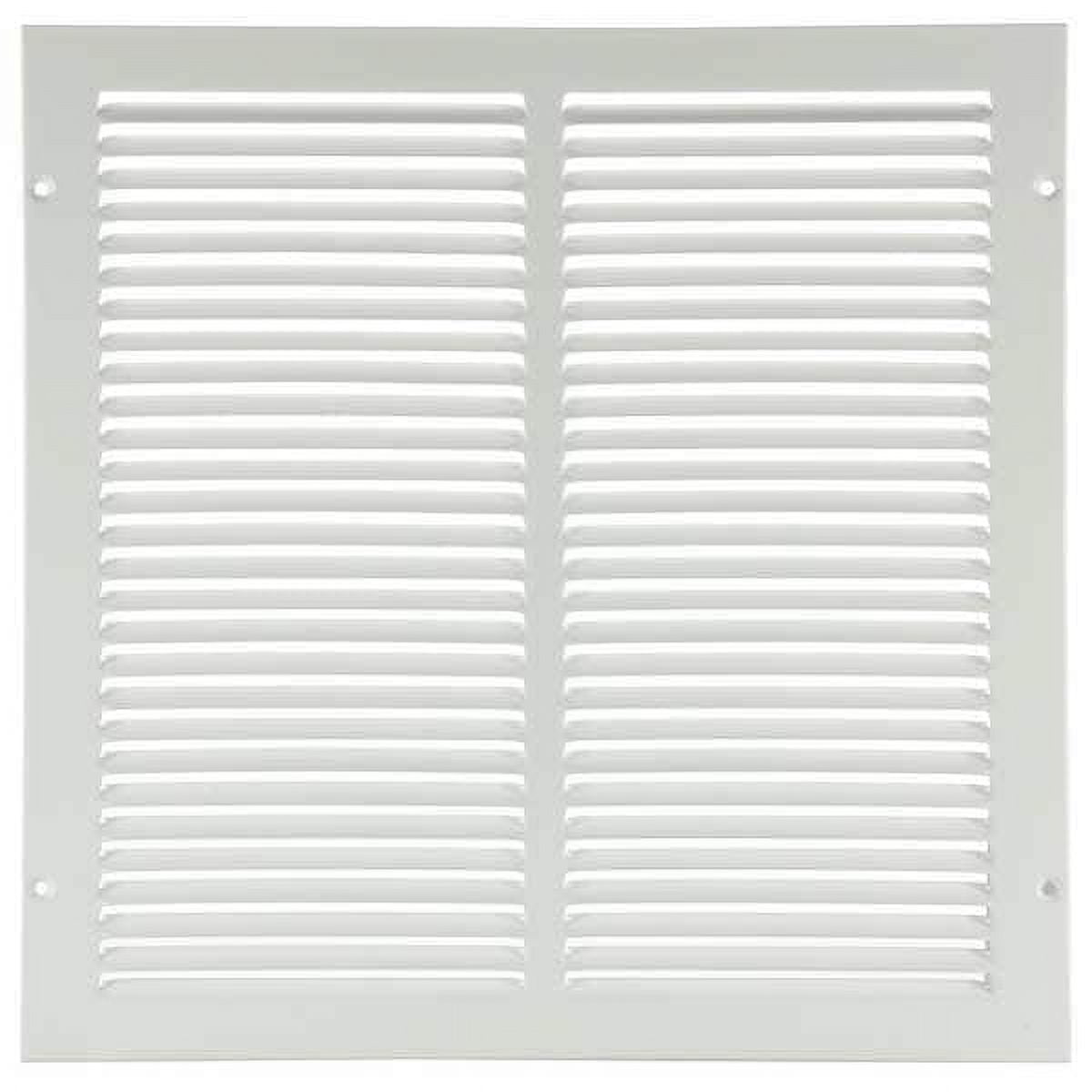 White 15.75" x 15.75" Steel Louvered Return Air Grille