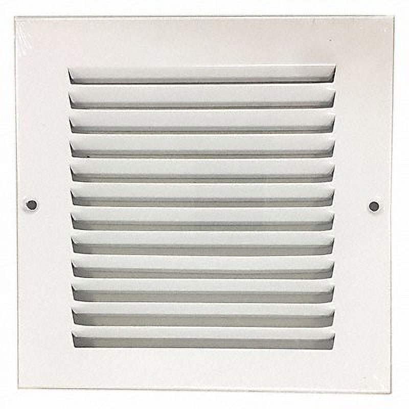 White Steel 6x6 Return Air Grille with Louvered Face