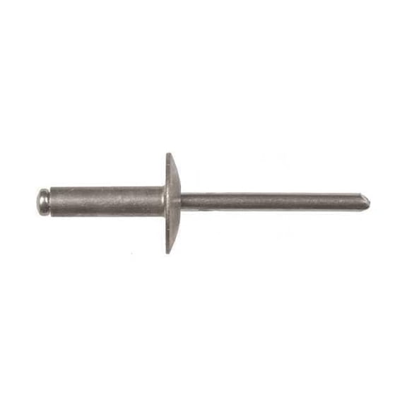 Blind Rivet, Dome Head, 3/16 in Dia., 21/32 in L, Aluminum Body, 50 PK 1905PK