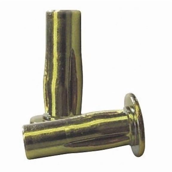 Rivet Nut, 1/4"-20 Thread Size, 0.645 in Flange Dia., 1.0 in L, Steel, 10 PK