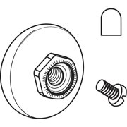 Manufacturer Varies Roller, Bottom, 1/4 in W, White 21-51