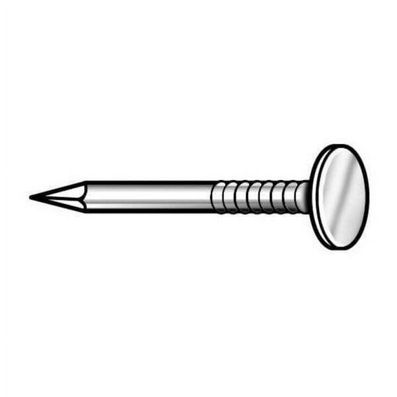 Roofing Nail, 1-1/2 in L, 4D, Steel, Electro Galvanized Finish, 11 ga, 187 PK