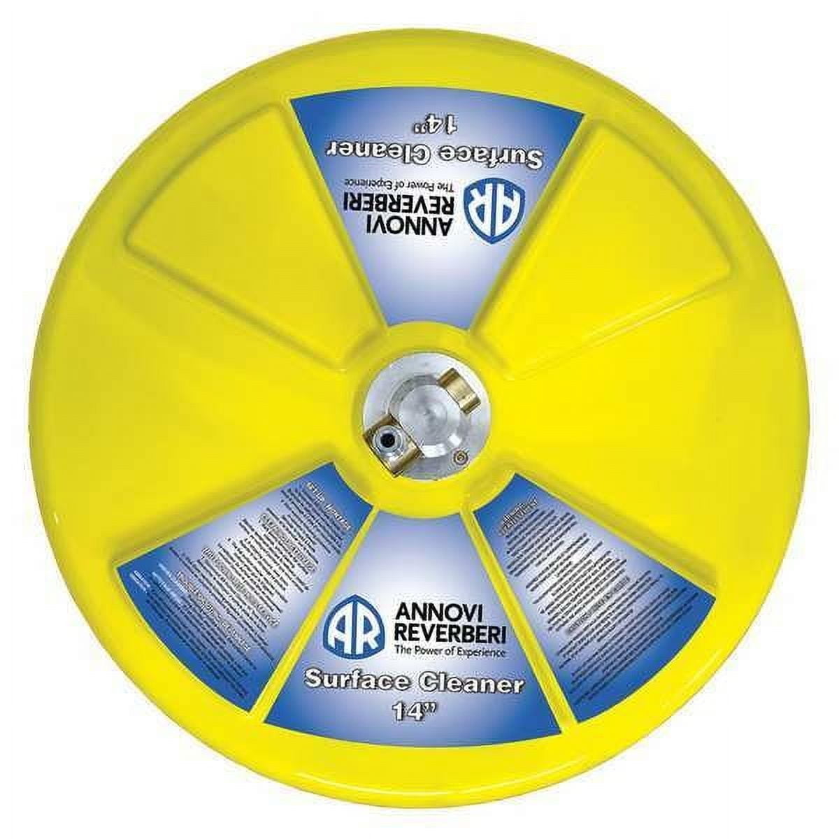 14" Yellow Heavy-Duty Rotary Surface Cleaner with Polypropylene Housing