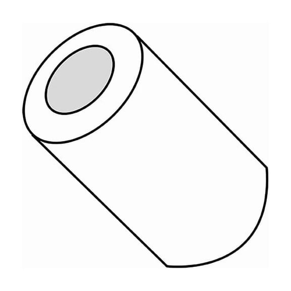 Round Spacer, #2 Screw Size, Nylon, 1/8 in Overall Lg, 1000 PK 100202RSN