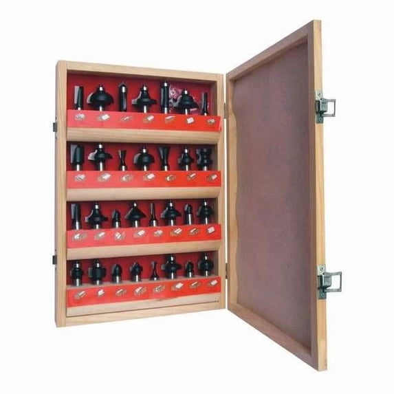 Manufacturer Varies Router Bit Set,Super Delux,1/2S,30 Pc 16Y605