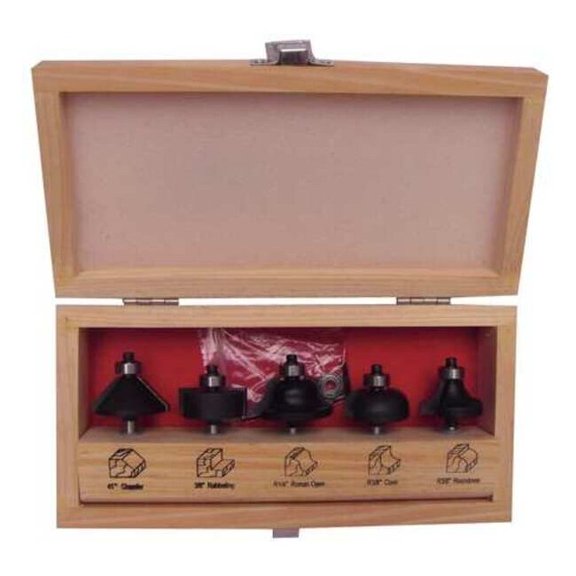 Manufacturer Varies Router Bit Set,6 Pc 16Y554