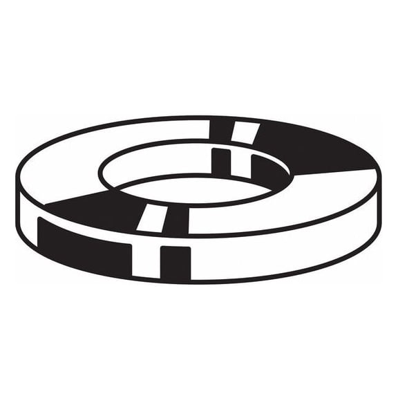 Flat Washer, For Screw Size #6 ,Steel Zinc Plated Finish, 100 PK