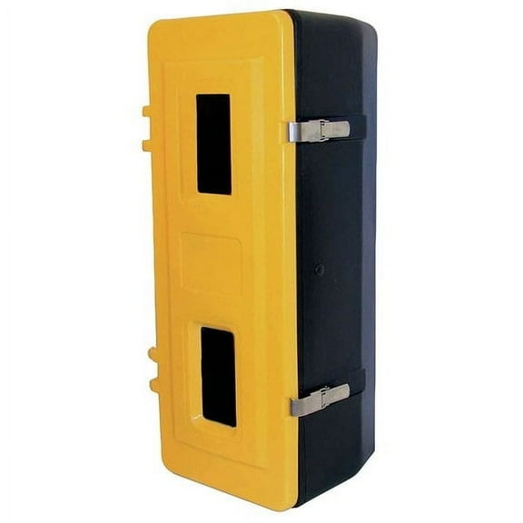 Safety Cabinet, Plastic, 11 3/4 in W x 27 1/2 in H x 10 in D, Yellow