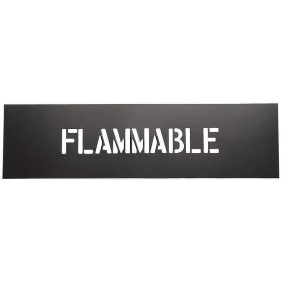 Manufacturer Varies Safety Stencil,Flammable,PVC Plastic 1F127