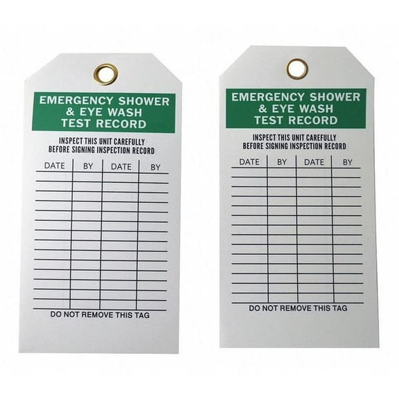 Manufacturer Varies Safety Tag,5-1/2inHx3inW,Poly,Brass,PK25 20TJ26