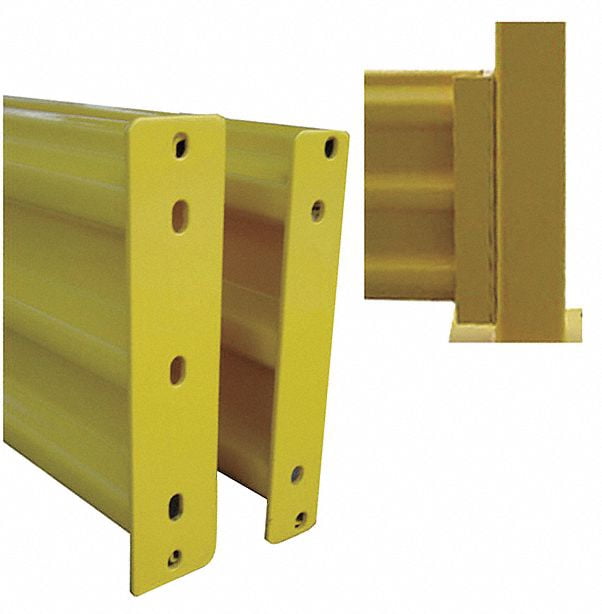 Yellow Guard Rails With Caps Guard Rails & Safety Handrails
