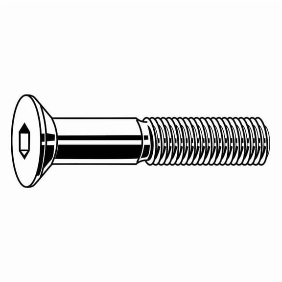 1/4"-20 Socket Head Cap Screw, Flat, Black Oxide Steel, 4 in Length, 25 PK