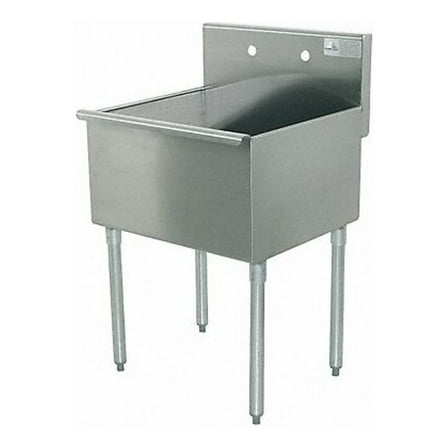 Utility Sink 36 in x 21 in, 1, 2, Floor, Stainless Steel