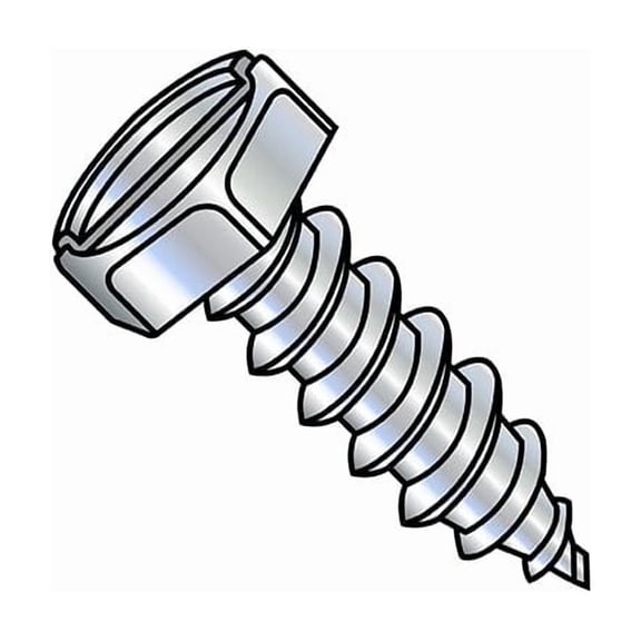 Self-Drilling Screw, #12-14 x 1/2 in, Zinc Plated Steel Flange Hex Head External Hex Drive, 5000 PK