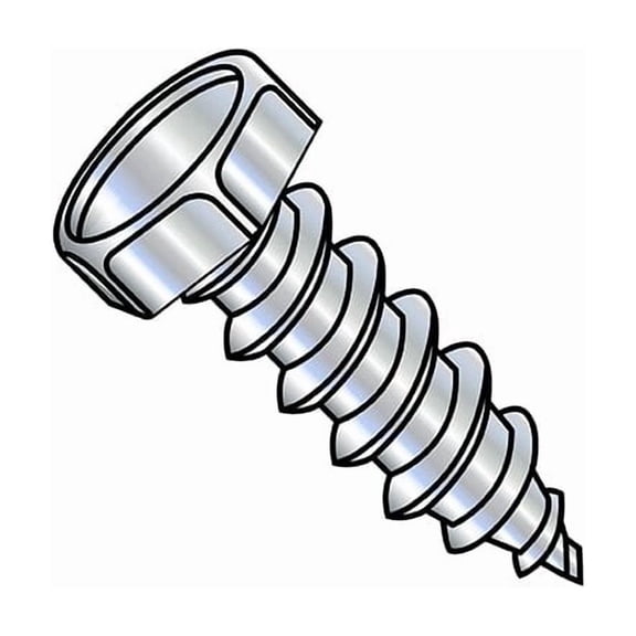 Self-Drilling Screw, 3/8"-12 x 1-1/4 in, Zinc Plated Steel Flange Hex Head External Hex Drive