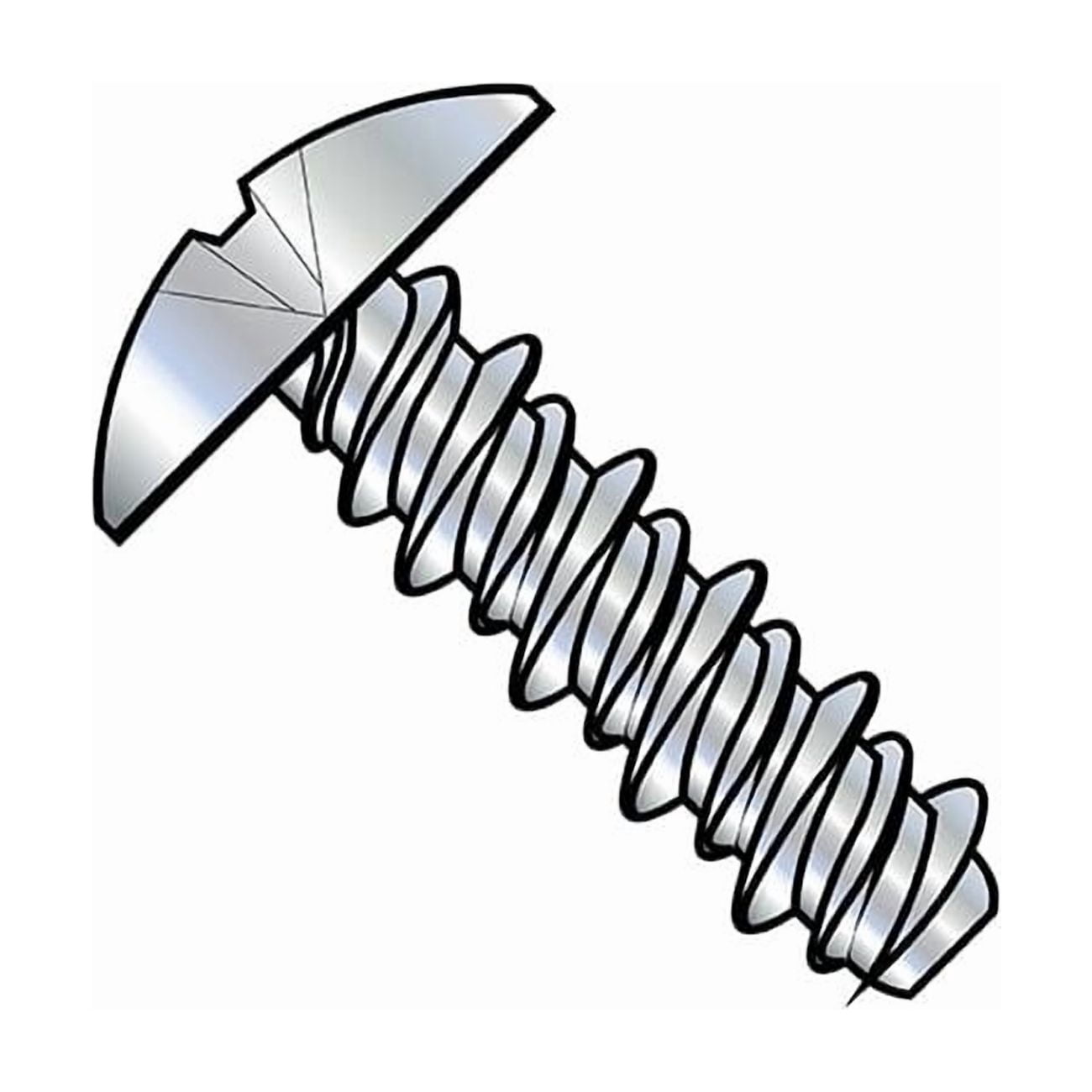 Self-Drilling Screw, #6-19 x 1/4 in, Zinc Plated Steel Truss Head Phillips Drive, 10000 PK