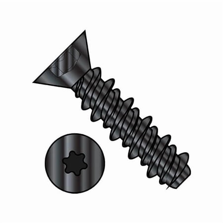 Self-Drilling Screw, #6-19 x 3/4 in, Zinc Black Steel Flat Head Torx Drive, 10000 PK