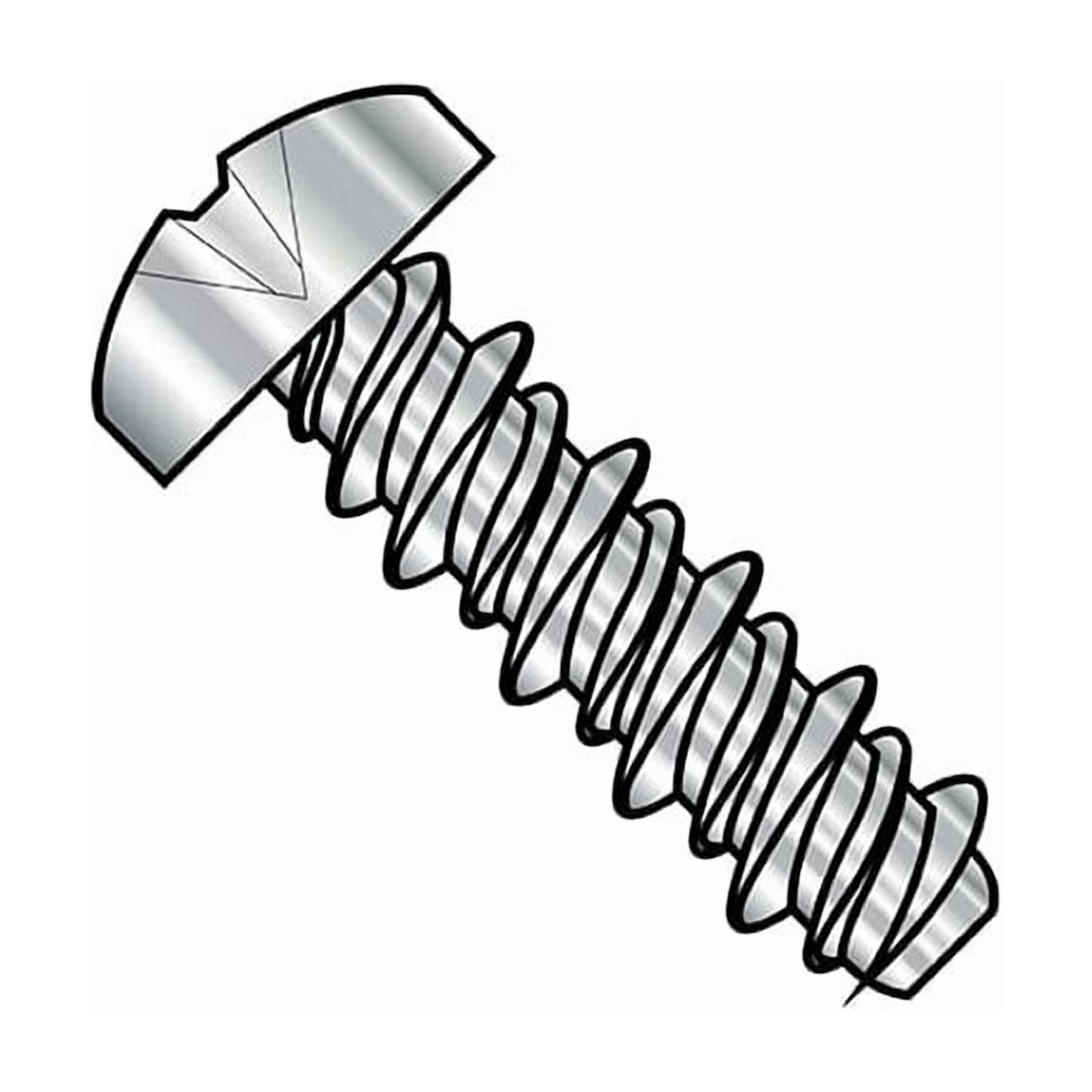 Self-Drilling Screw, #6-19 x 3/8 in, Plain 410 Stainless Steel Pan Head Phillips Drive, 10000 PK